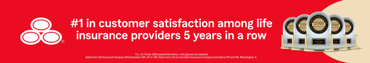 #1 in customer satisfaction among life insurance providers 5 years in a row.